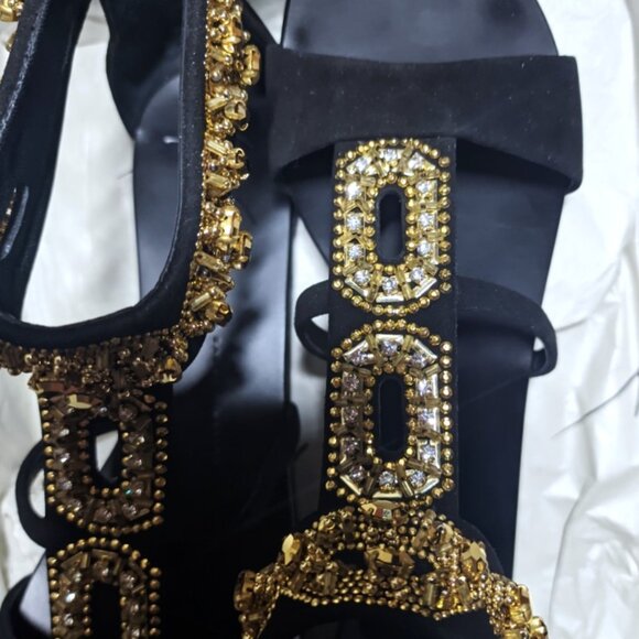 Gorgeous Giuseppe Zanotti Black Sandals Size 41 - Picture 6 of 10